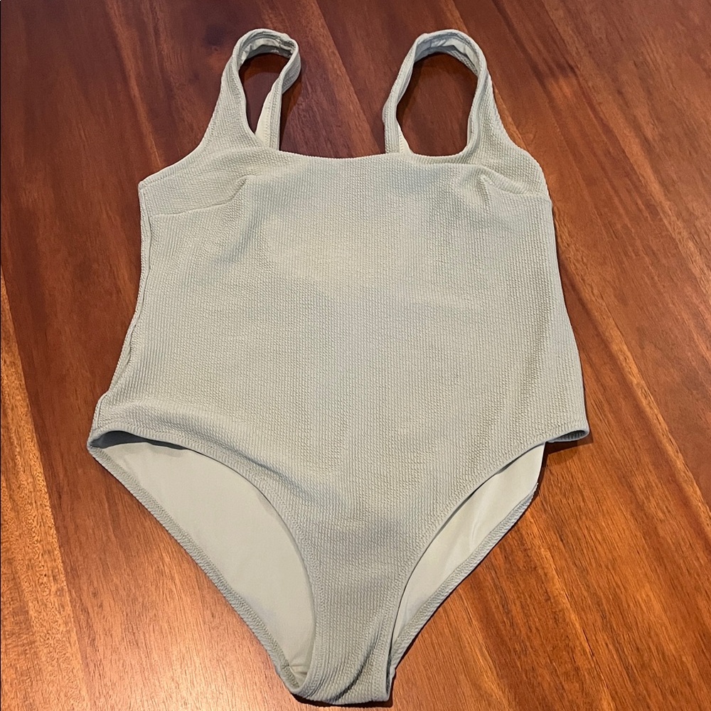 H&M One-Piece Swimsuit Sage Green L